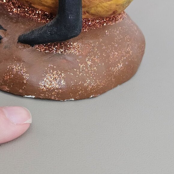 CJF Design Pumpkin Man Figure Halloween Folk Art Whimsical 12.5" Primitive Decor - Picture 2 of 8